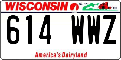 WI license plate 614WWZ