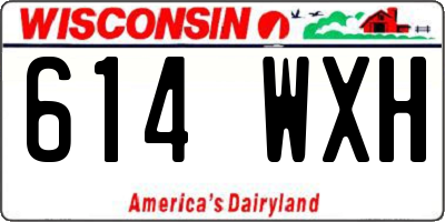 WI license plate 614WXH