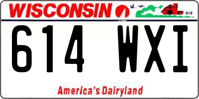 WI license plate 614WXI