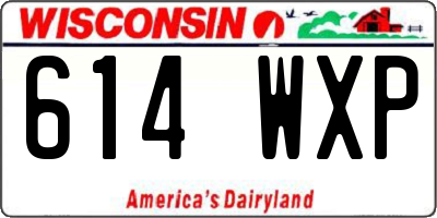 WI license plate 614WXP