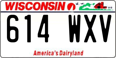 WI license plate 614WXV
