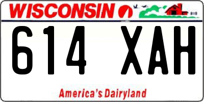 WI license plate 614XAH