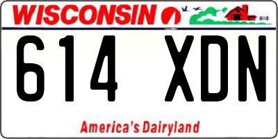 WI license plate 614XDN