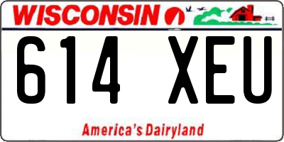 WI license plate 614XEU