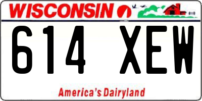 WI license plate 614XEW