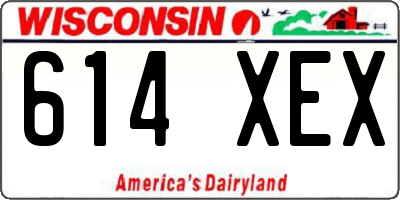 WI license plate 614XEX