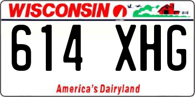 WI license plate 614XHG