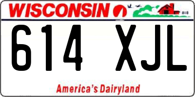 WI license plate 614XJL