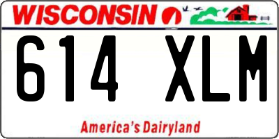 WI license plate 614XLM