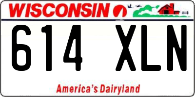 WI license plate 614XLN
