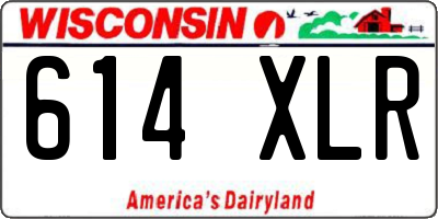 WI license plate 614XLR