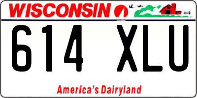 WI license plate 614XLU