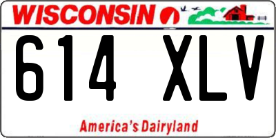 WI license plate 614XLV
