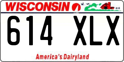 WI license plate 614XLX