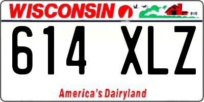 WI license plate 614XLZ