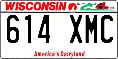 WI license plate 614XMC