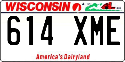WI license plate 614XME