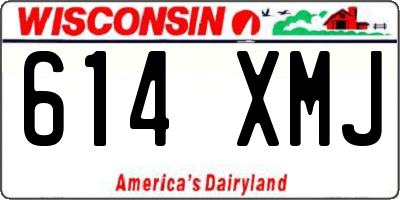 WI license plate 614XMJ