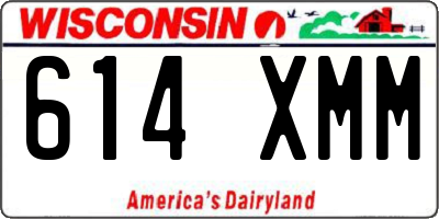 WI license plate 614XMM