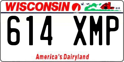 WI license plate 614XMP