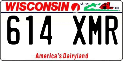 WI license plate 614XMR