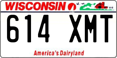 WI license plate 614XMT