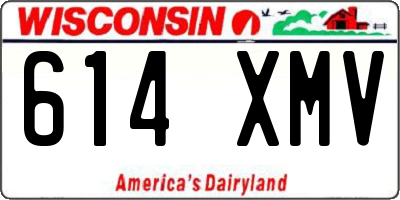 WI license plate 614XMV