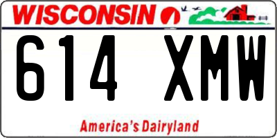 WI license plate 614XMW
