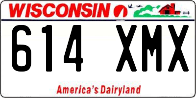 WI license plate 614XMX