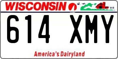 WI license plate 614XMY