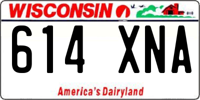 WI license plate 614XNA