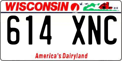 WI license plate 614XNC