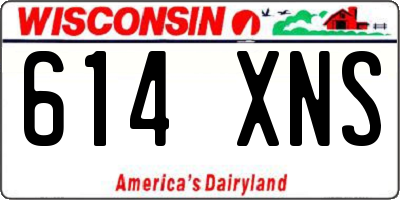 WI license plate 614XNS