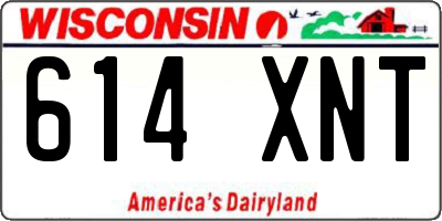 WI license plate 614XNT