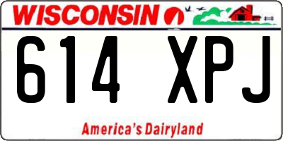 WI license plate 614XPJ