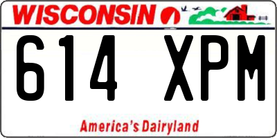 WI license plate 614XPM