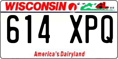 WI license plate 614XPQ