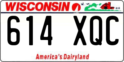WI license plate 614XQC