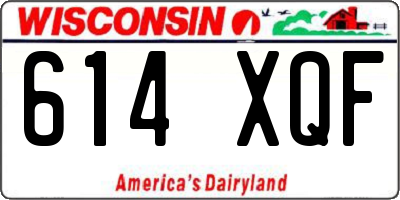 WI license plate 614XQF