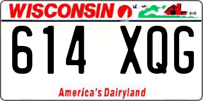 WI license plate 614XQG