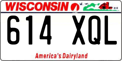 WI license plate 614XQL