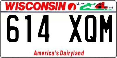 WI license plate 614XQM
