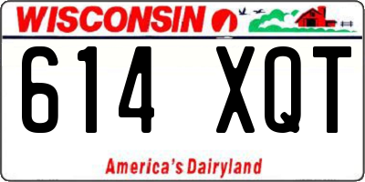 WI license plate 614XQT