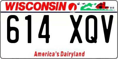 WI license plate 614XQV