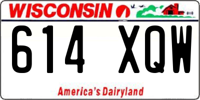 WI license plate 614XQW