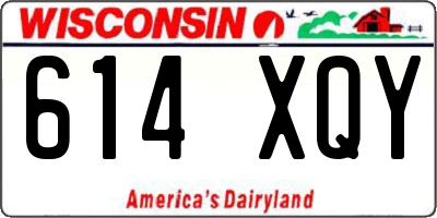 WI license plate 614XQY