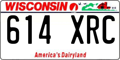WI license plate 614XRC