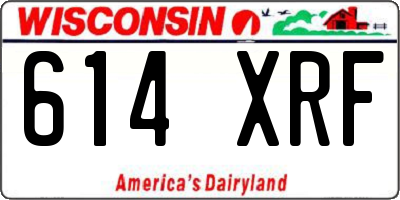 WI license plate 614XRF