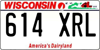 WI license plate 614XRL
