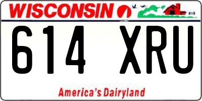 WI license plate 614XRU